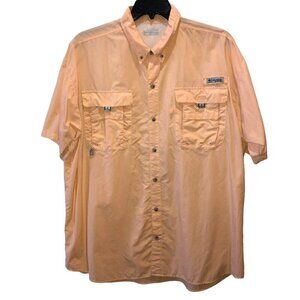 Columbia Men's Casual Button Down Shirt - Light Orange
